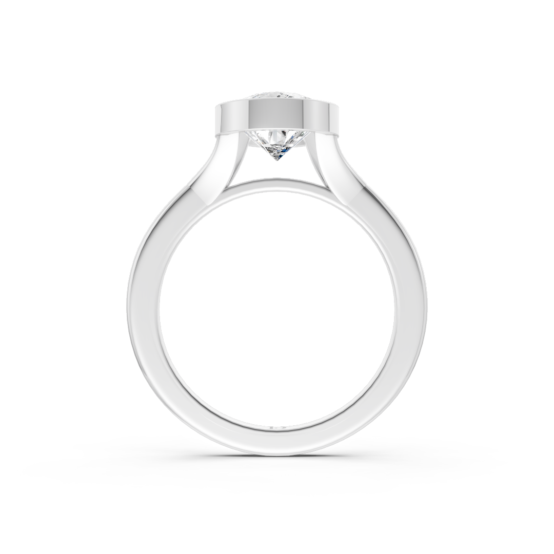 Pear Bezel Cathedral Shank Ring
