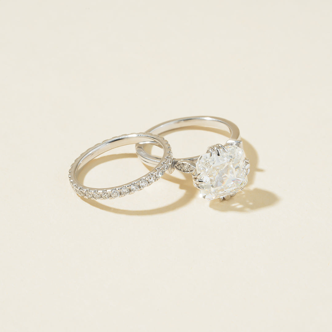 Asscher Cut Bridal Ring Set