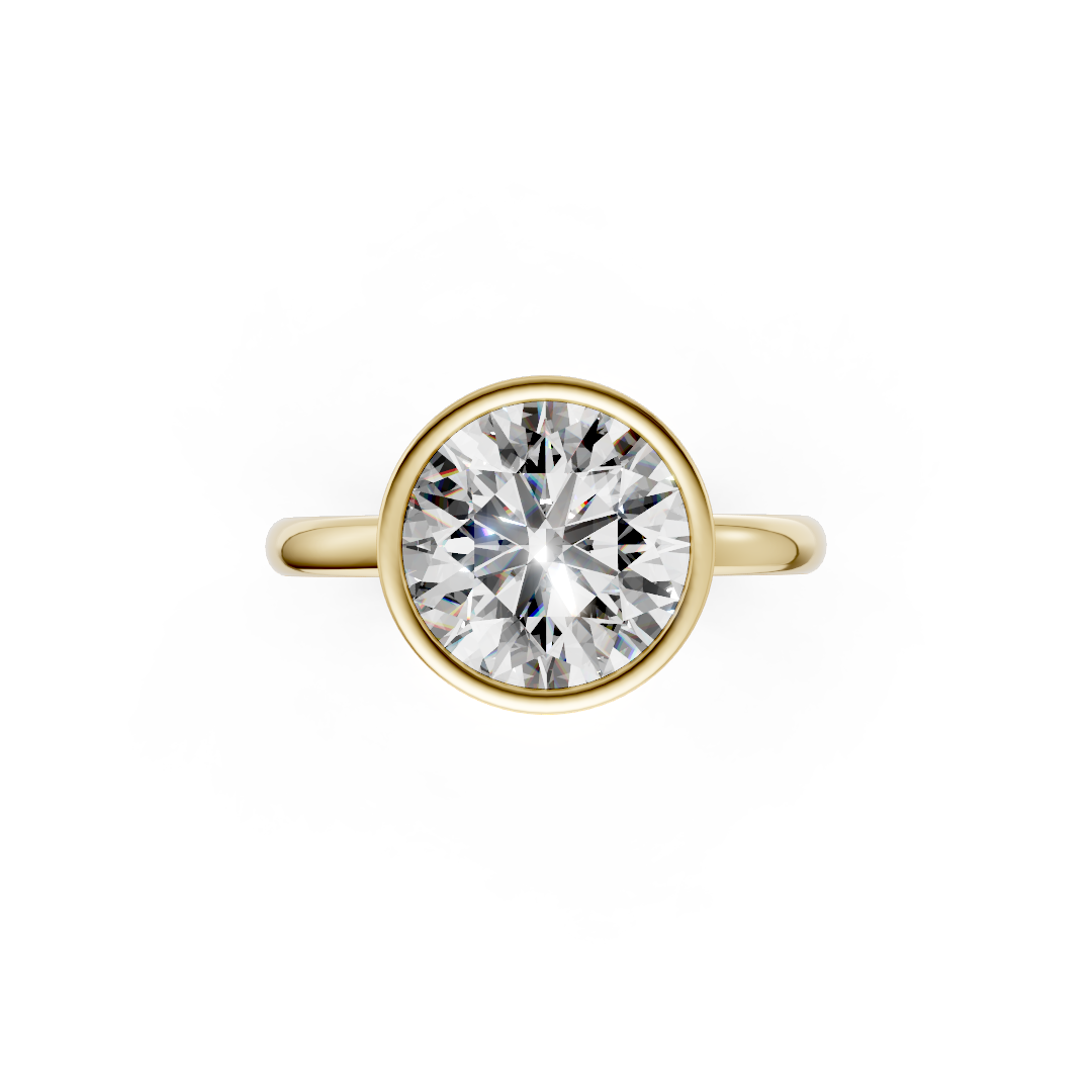Round Solitaire Bezel Ring