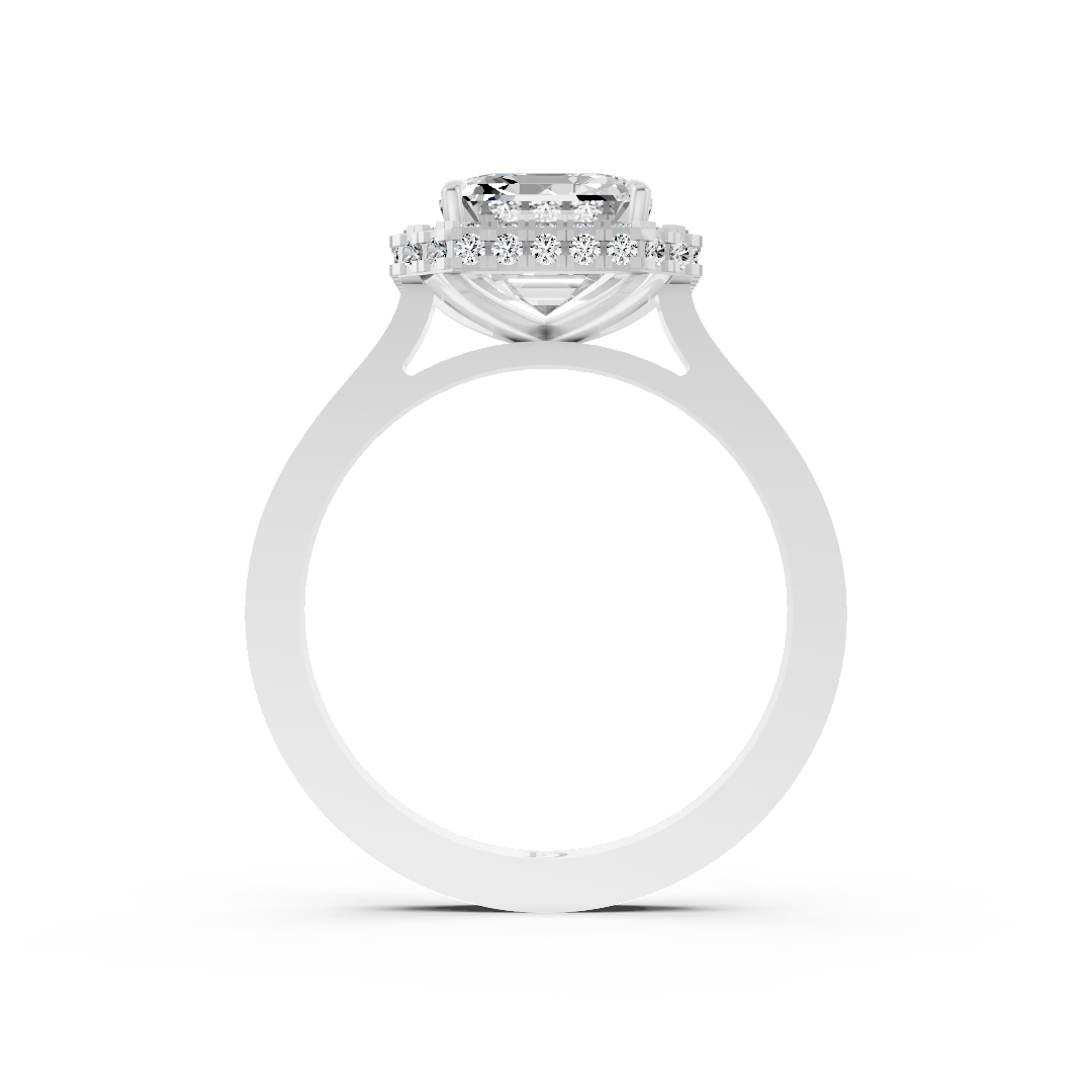 Asscher Diamond Double Halo Ring