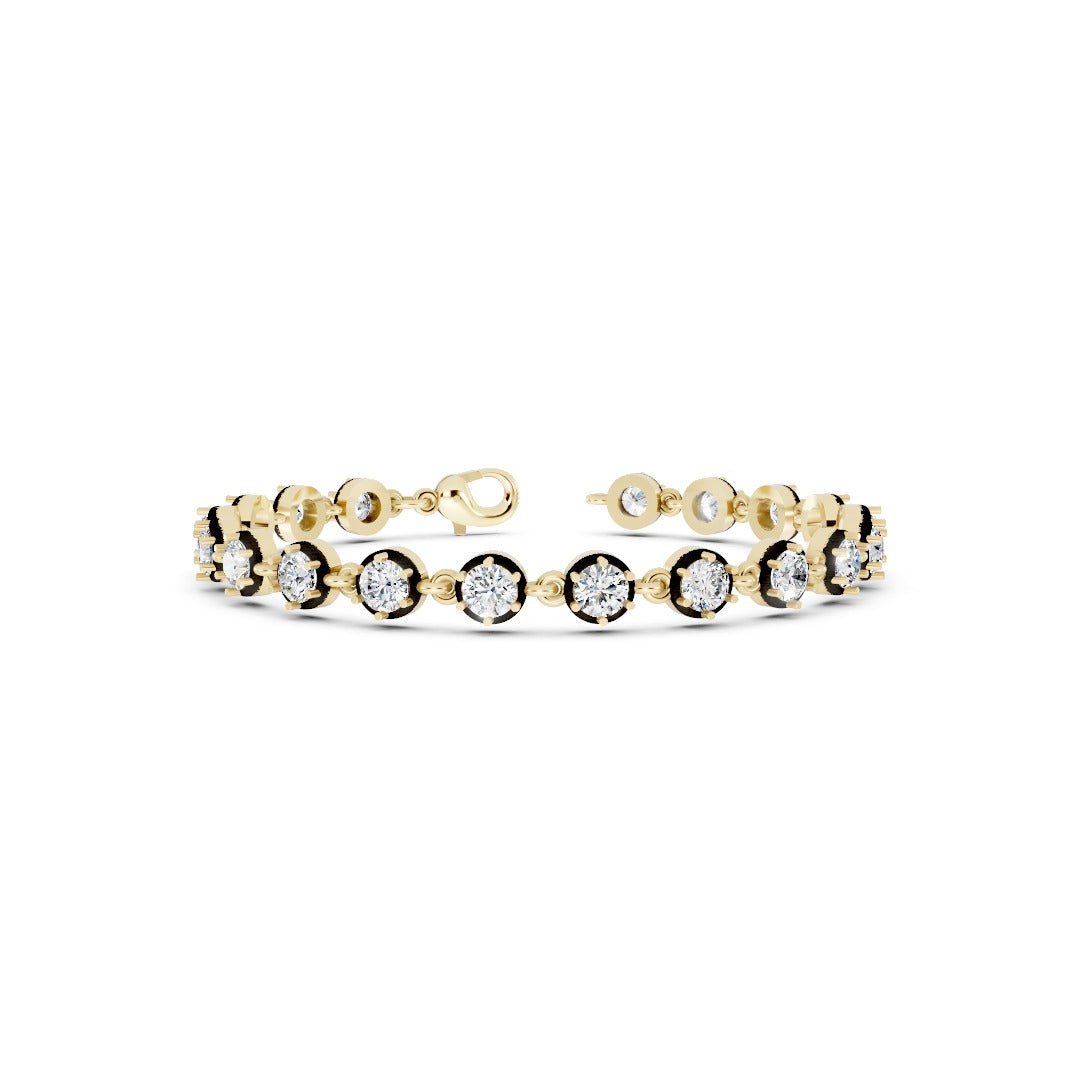 Round Lab Grown Diamond Prong Set Bracelet