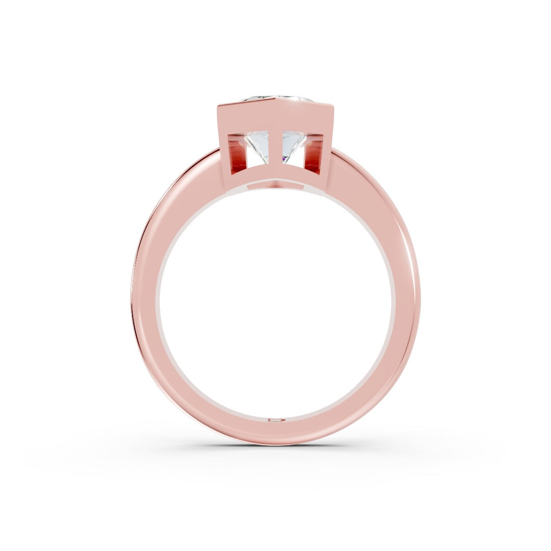 Dutch Marquise Bezel Lab Diamond Solitaire Ring