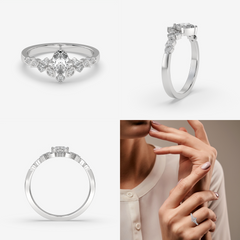 Oval Cut Round Prong Ring
