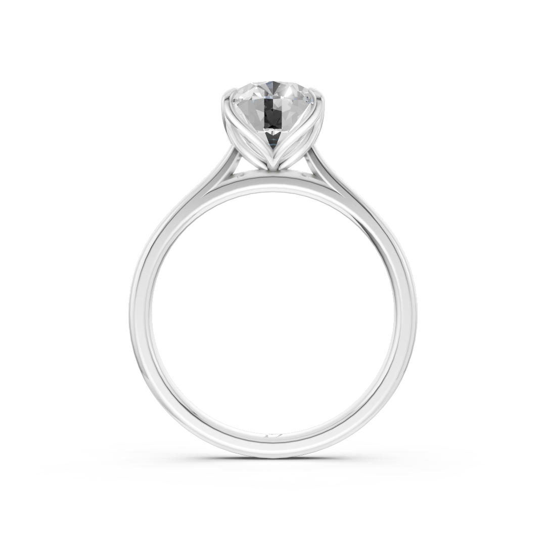 Oval Cut Flower Prong ring