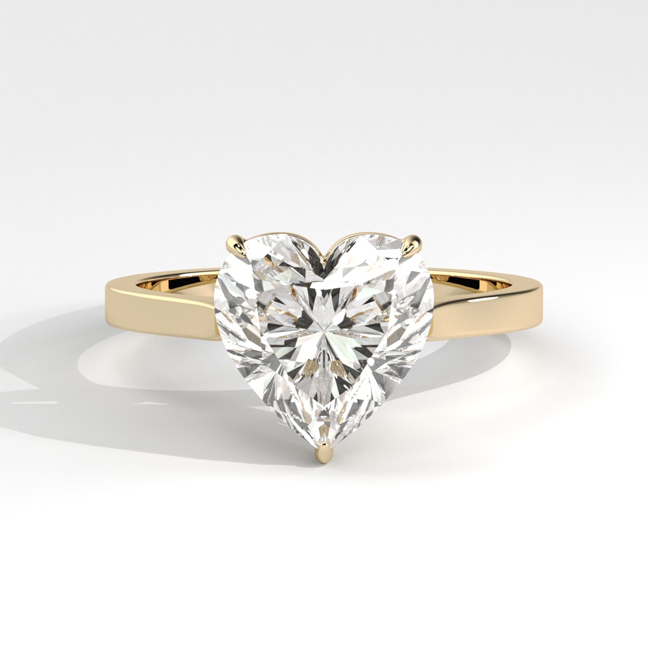 Classic Heart Diamond Solitaire Ring