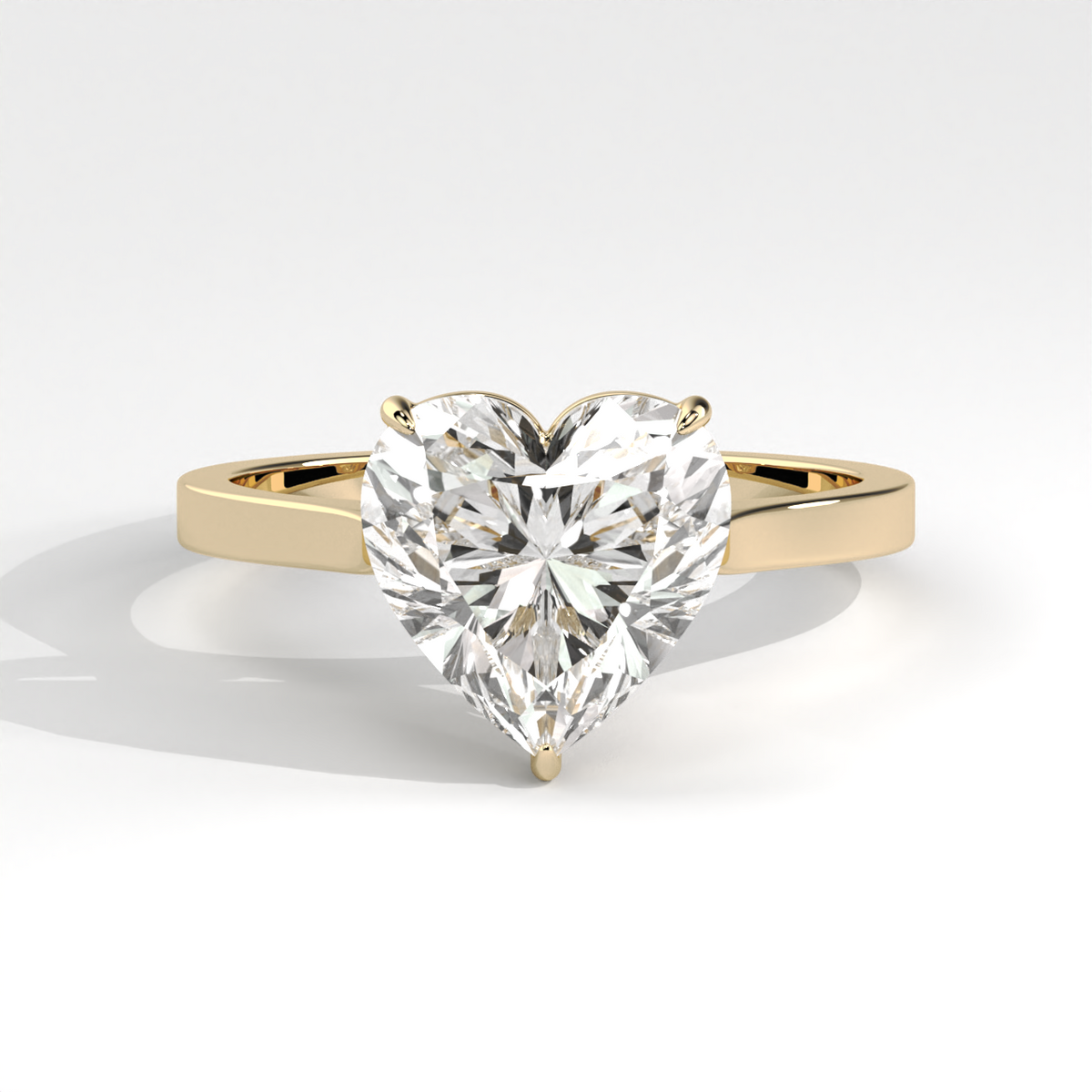 Classic Heart Diamond Solitaire Ring