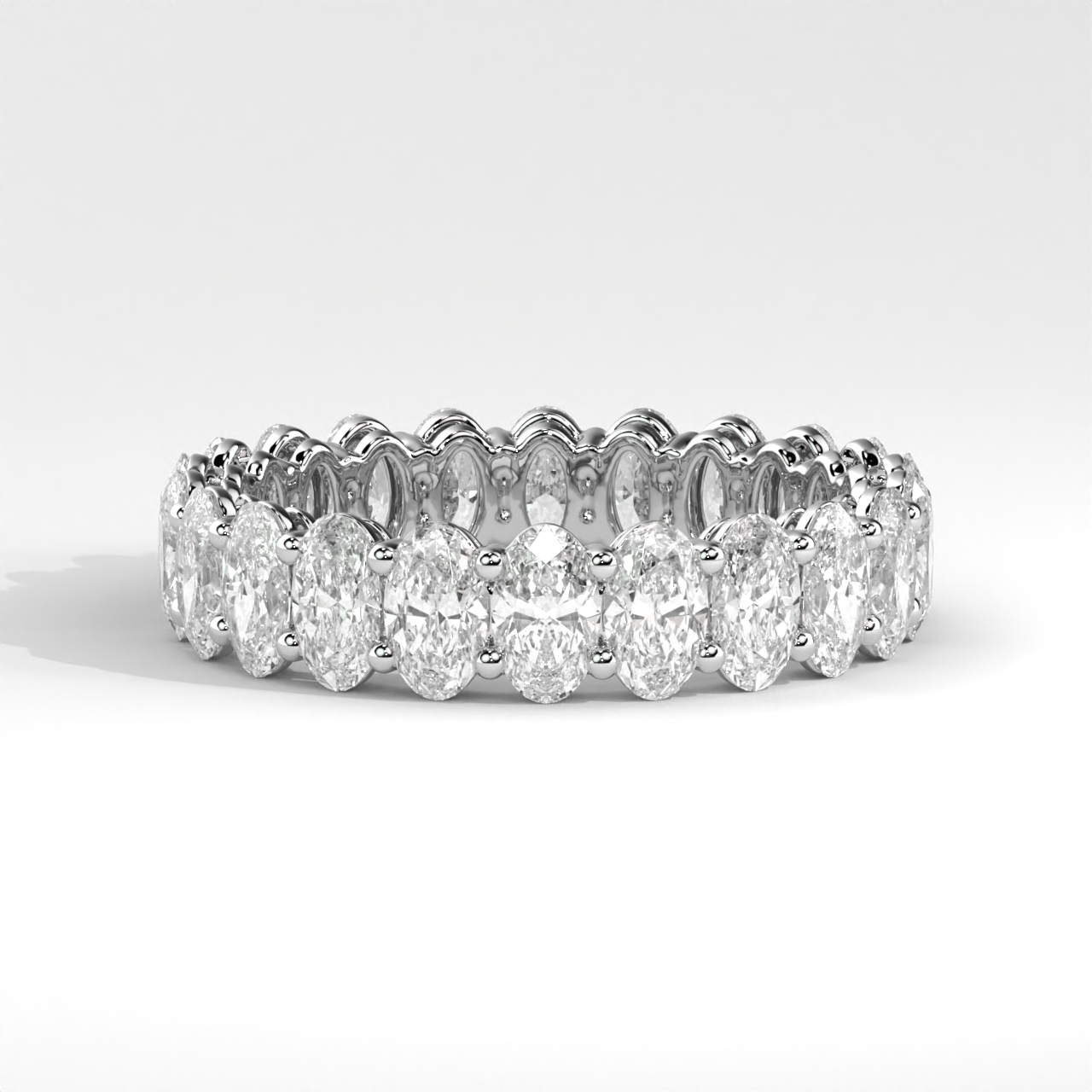Oval Cut Diamond Full Eternity Wedding Band