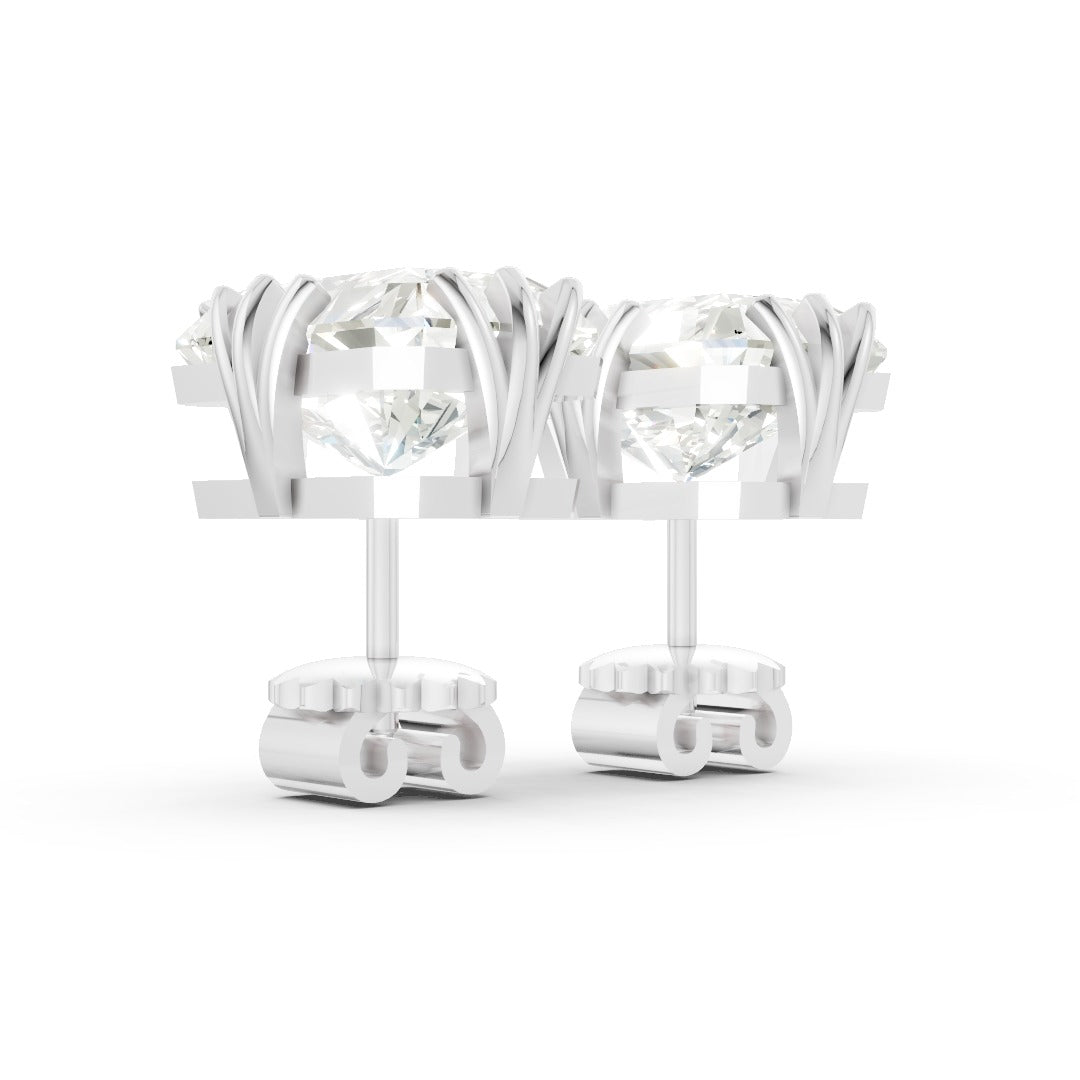 Radiant Brilliant Lab Grown Diamond Stud Earrings