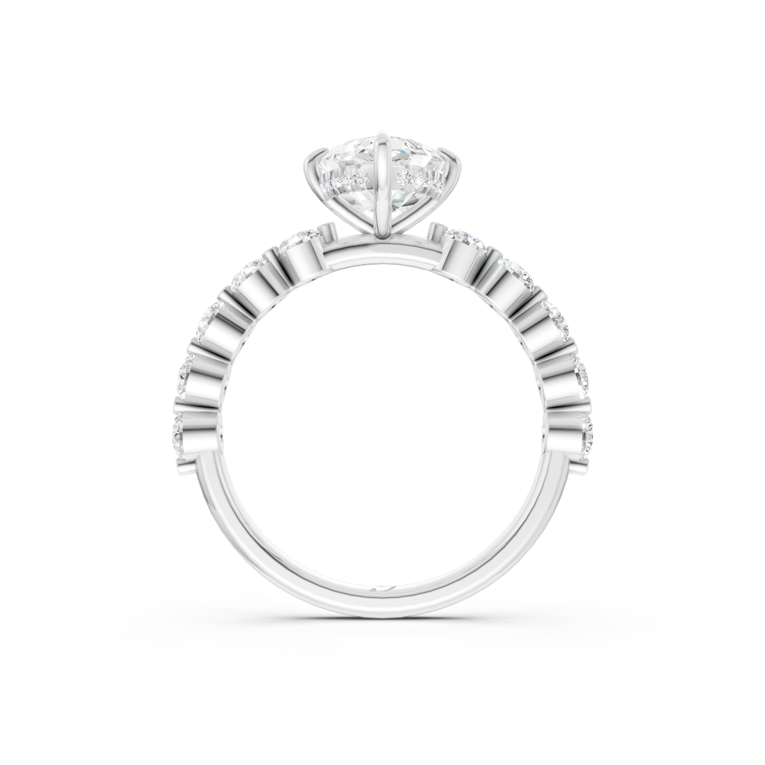 Marquise Diamond Shared Prong Engagement Ring