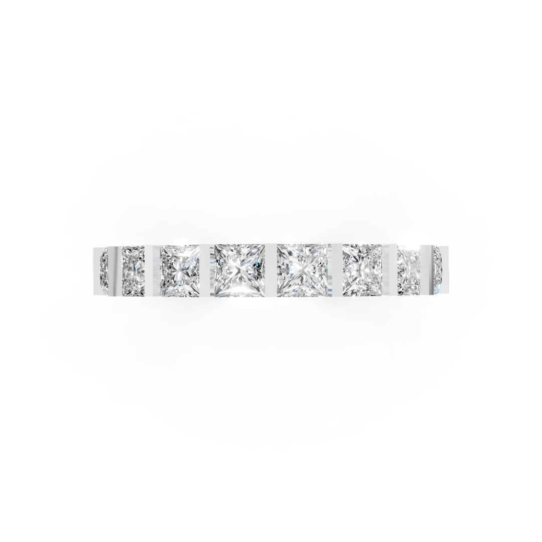 Princess Diamond Bar Set Half Eternity Band