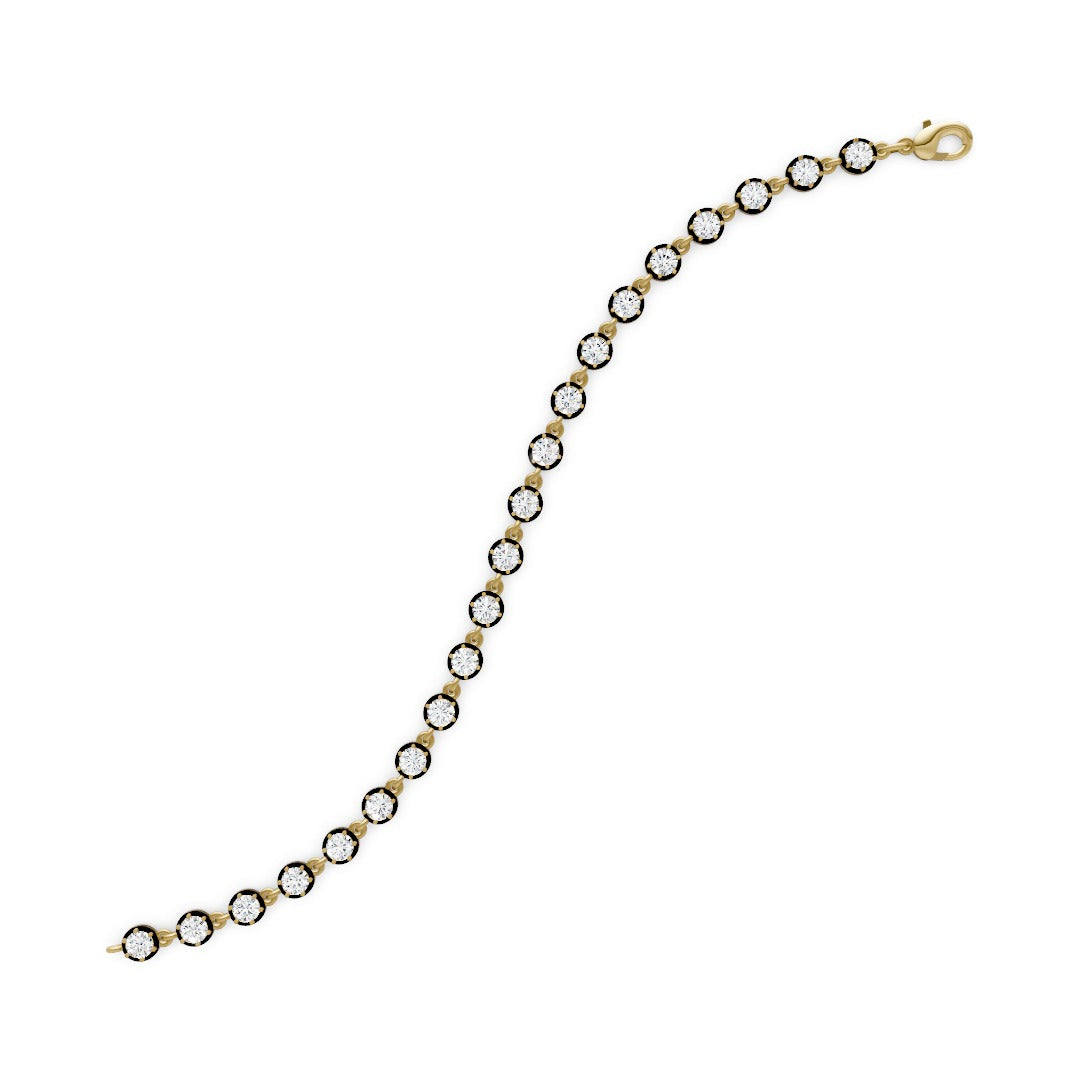Round Lab Grown Diamond Prong Set Bracelet