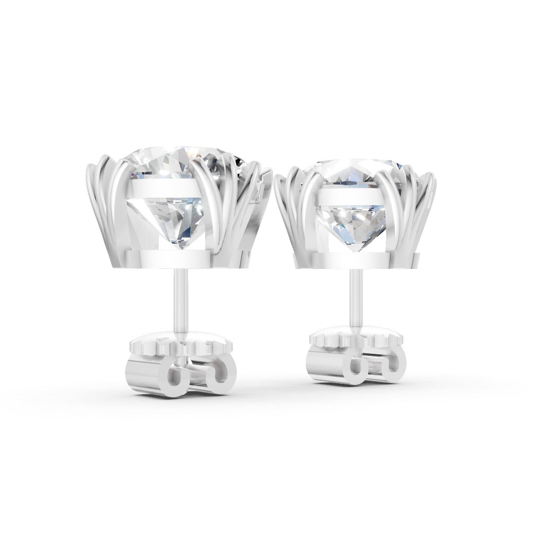 Round Brilliant Lab Grown Diamond Stud Earrings