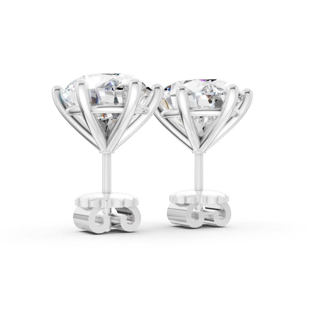 Oval Brilliant Cut Diamond Stud Earrings