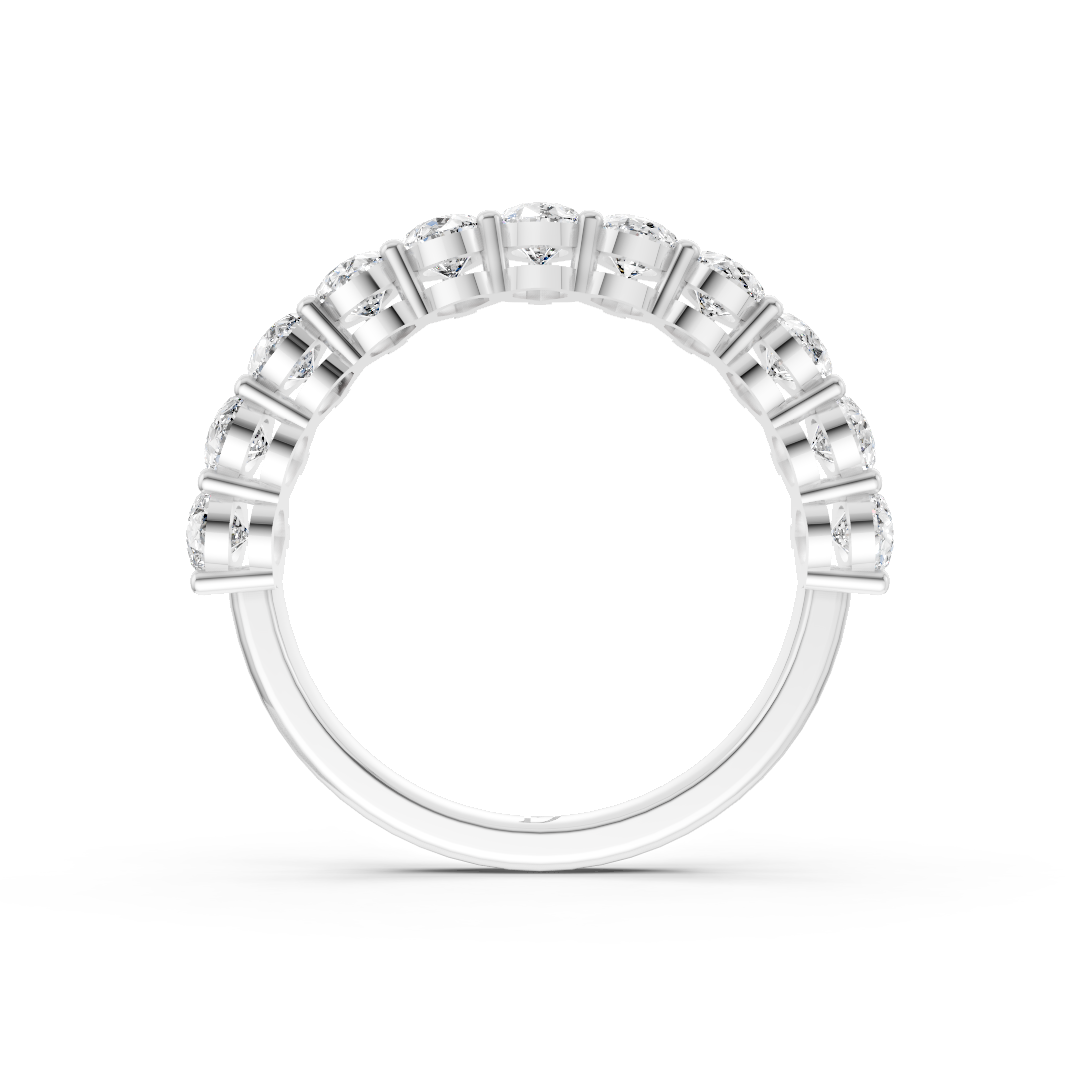 Pear Diamond Half Eternity Band
