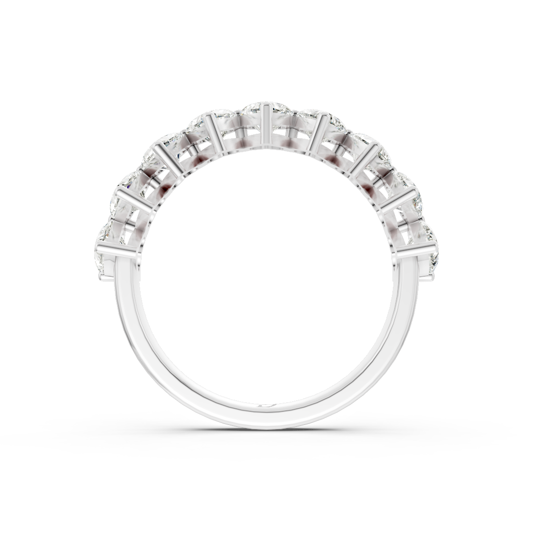 Heart Diamond Half Eternity Band