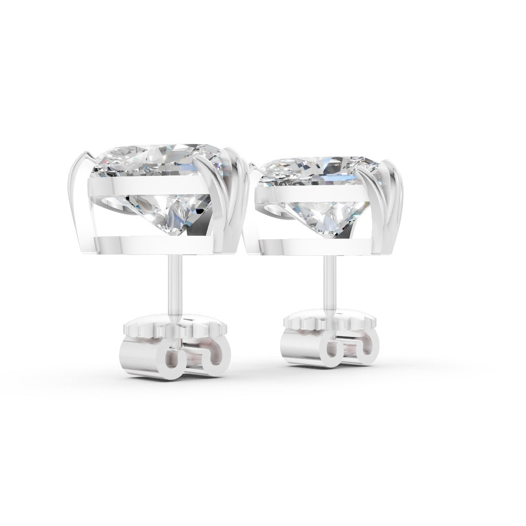 Heart Brilliant Lab Grown Diamond Stud Earrings