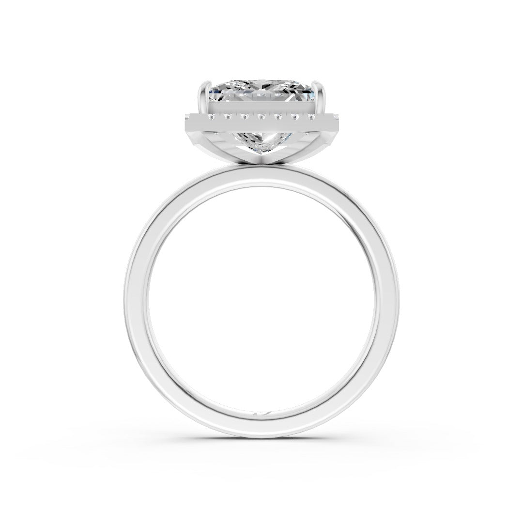 Princess Cut Lab Created Diamond Halo Anniversary Ring