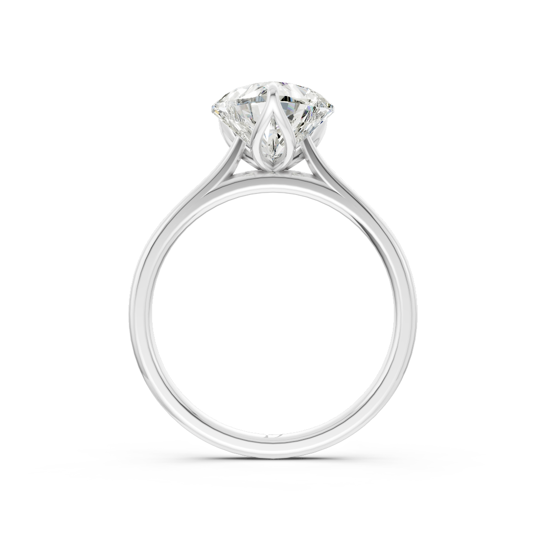Heart Cut Flower Prong ring