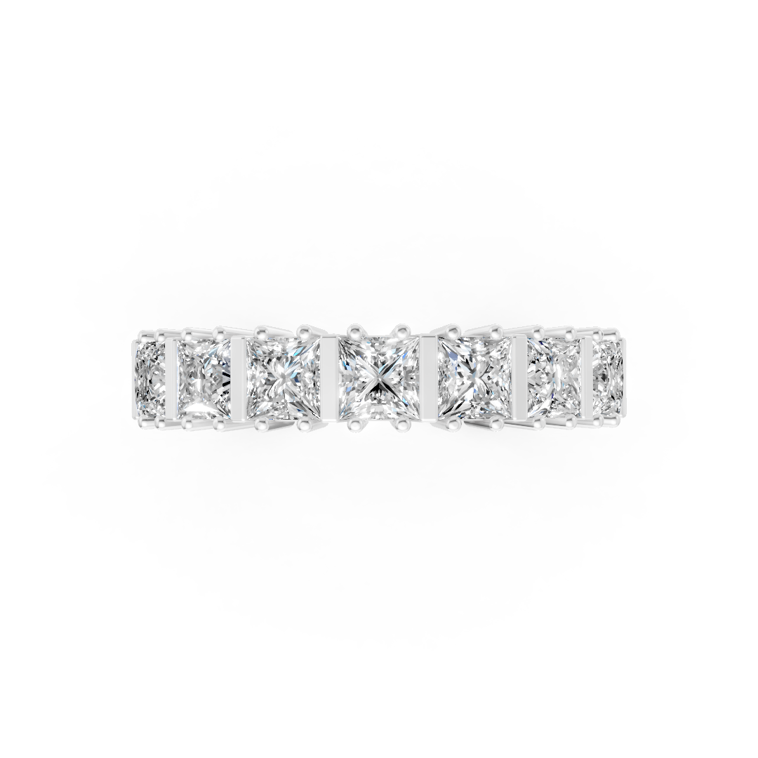 Bar Prong Set Princess Anniversary Band