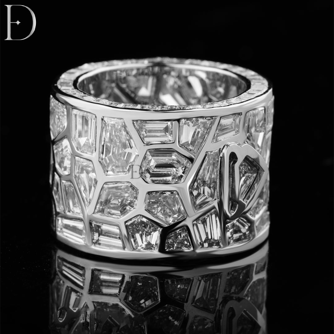 Broken Mirror Ring With White Setting