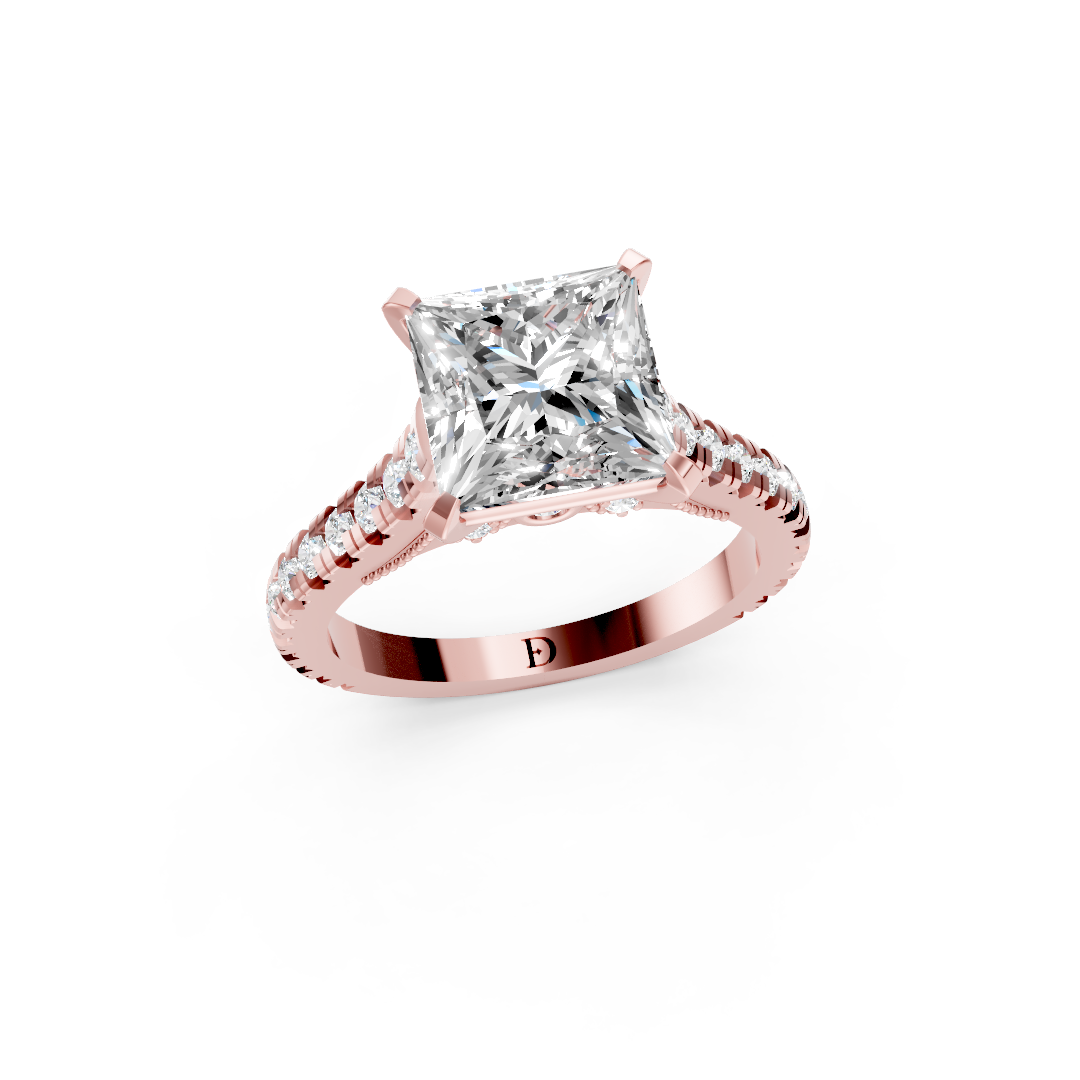 Princess Diamond Graduation Set Engagement Ring