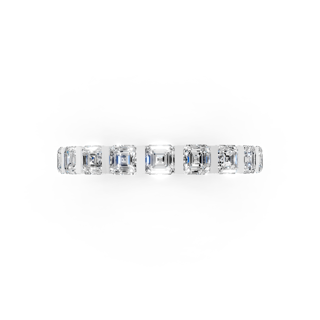 Asscher Diamond Bar Set Full Eternity Band
