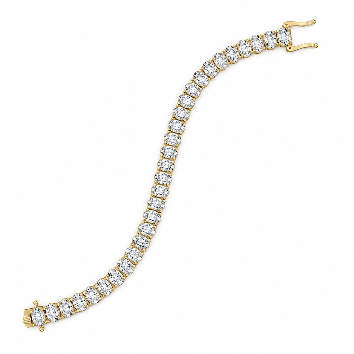 Statement Oval Cut Diamond Tennis Bracelet