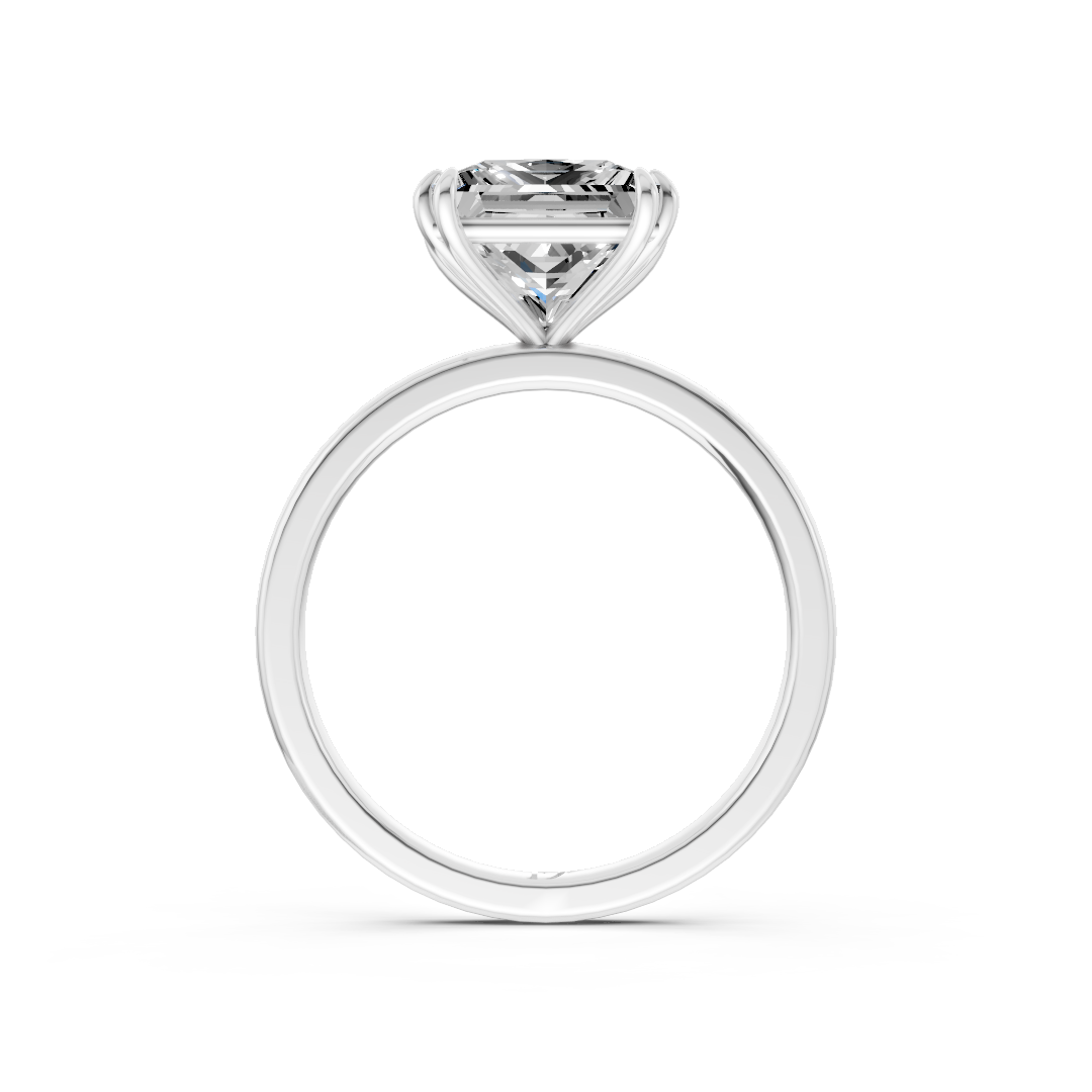 Double Prong Princess Solitaire Ring