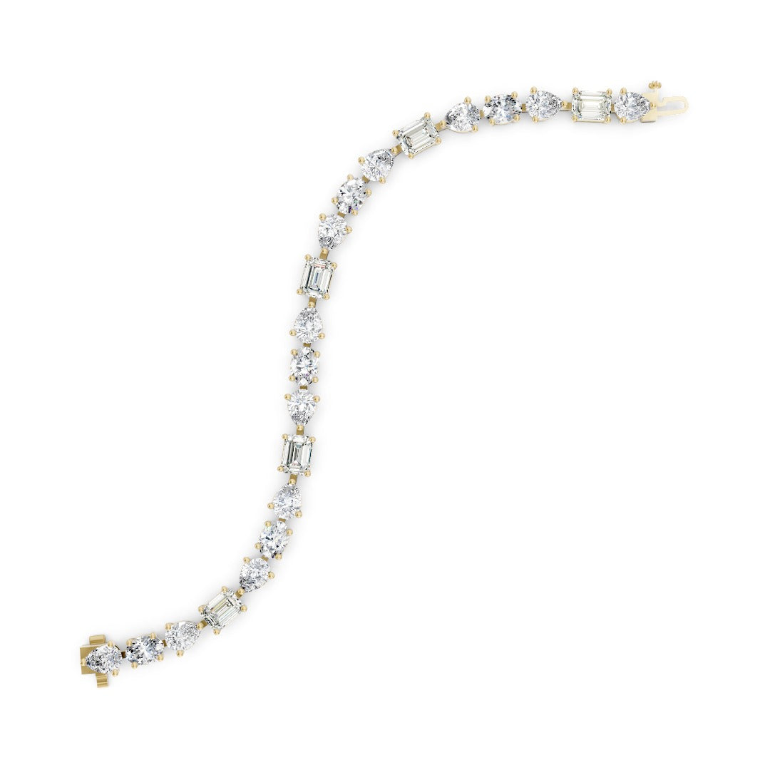 Classic Alternating Shape Lab Grown Diamond Tennis Bracelet