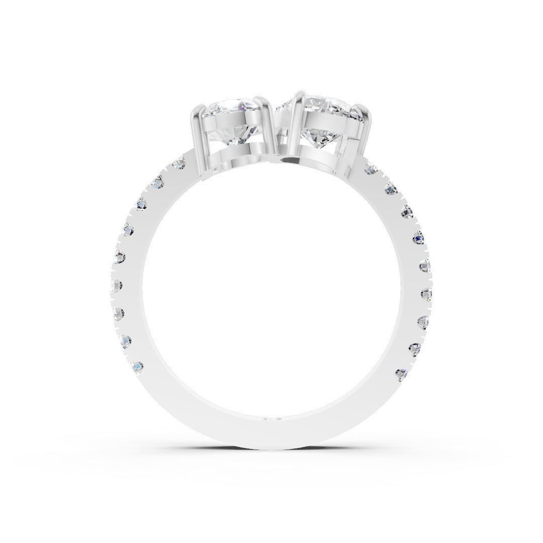 You And Me Oval And Pear Diamond Ring