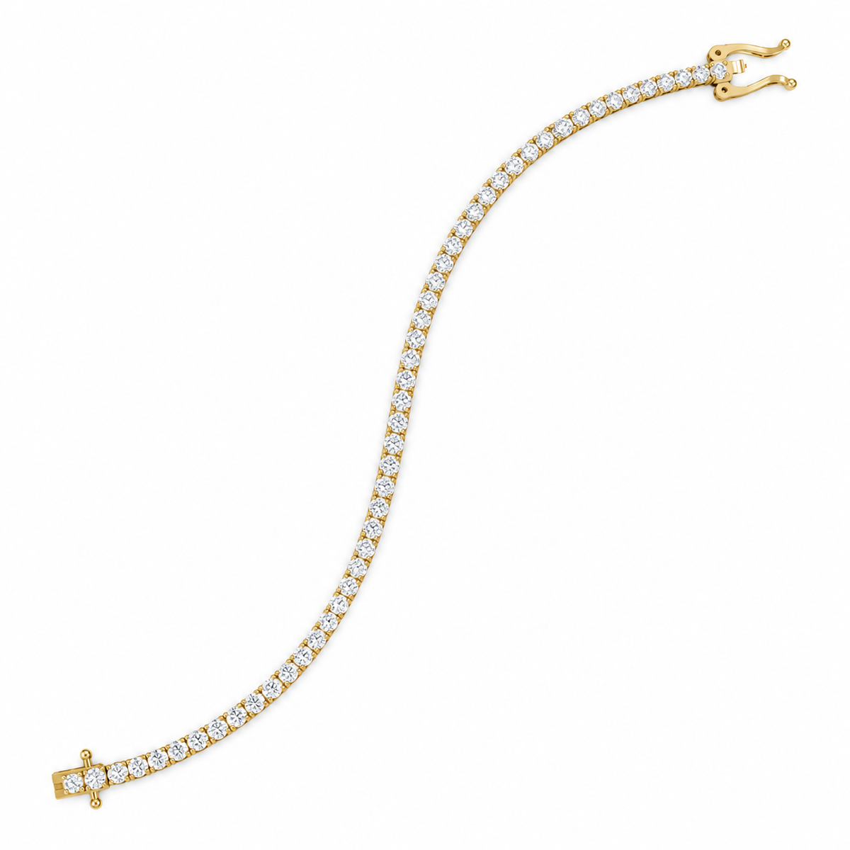 Round Brilliant Tennis Lab Grown Diamonds Bracelet