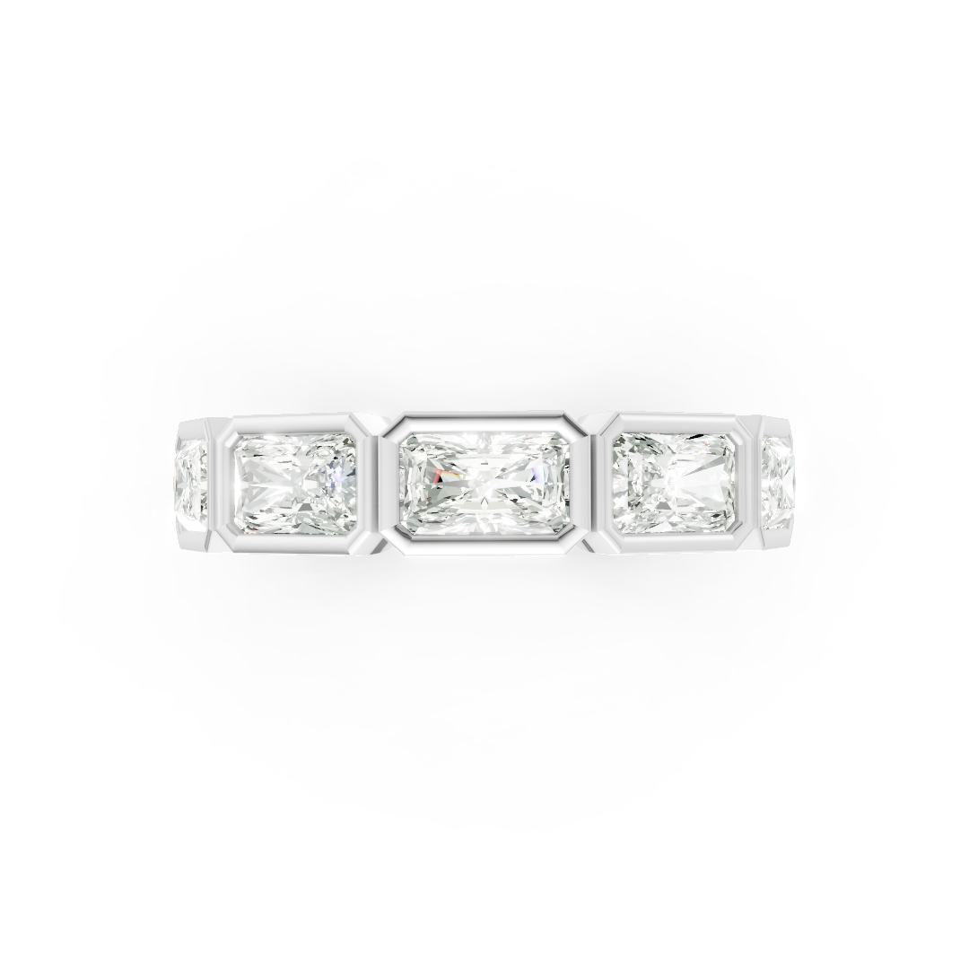 East West Radiant Bezel Set Full Eternity Band