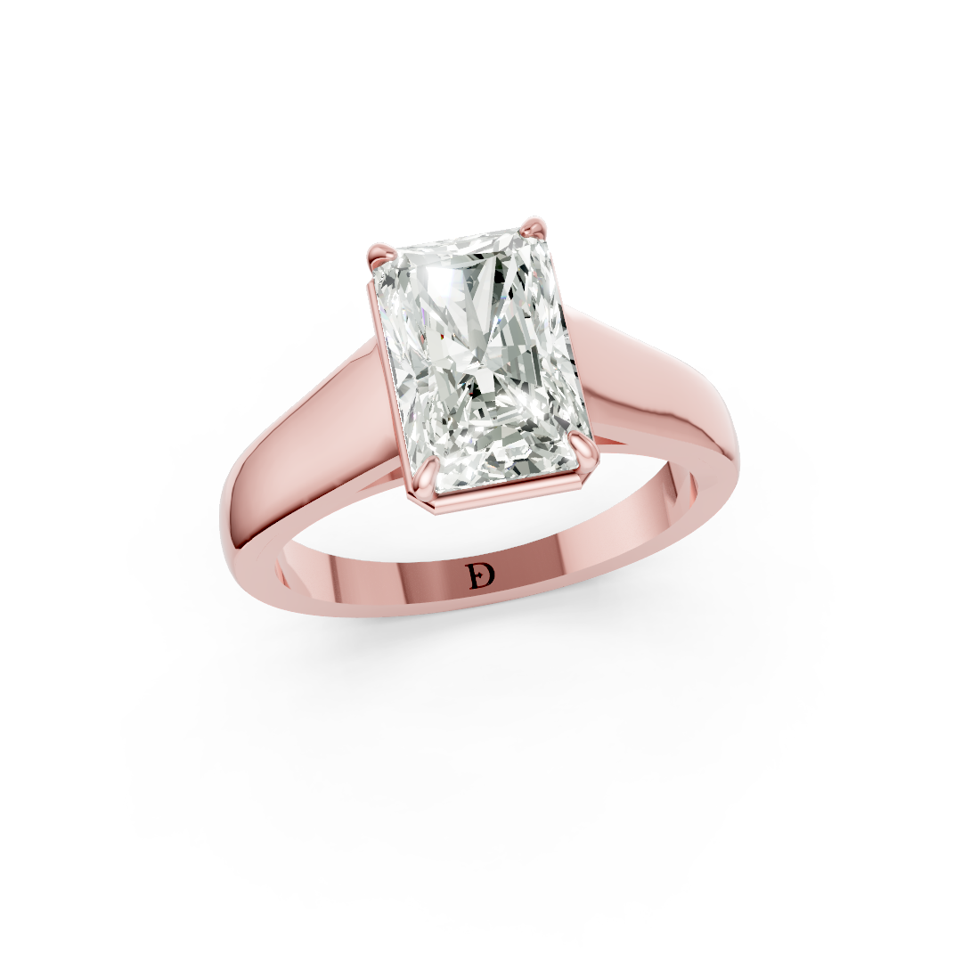 Radiant Diamond Tapered Band Ring