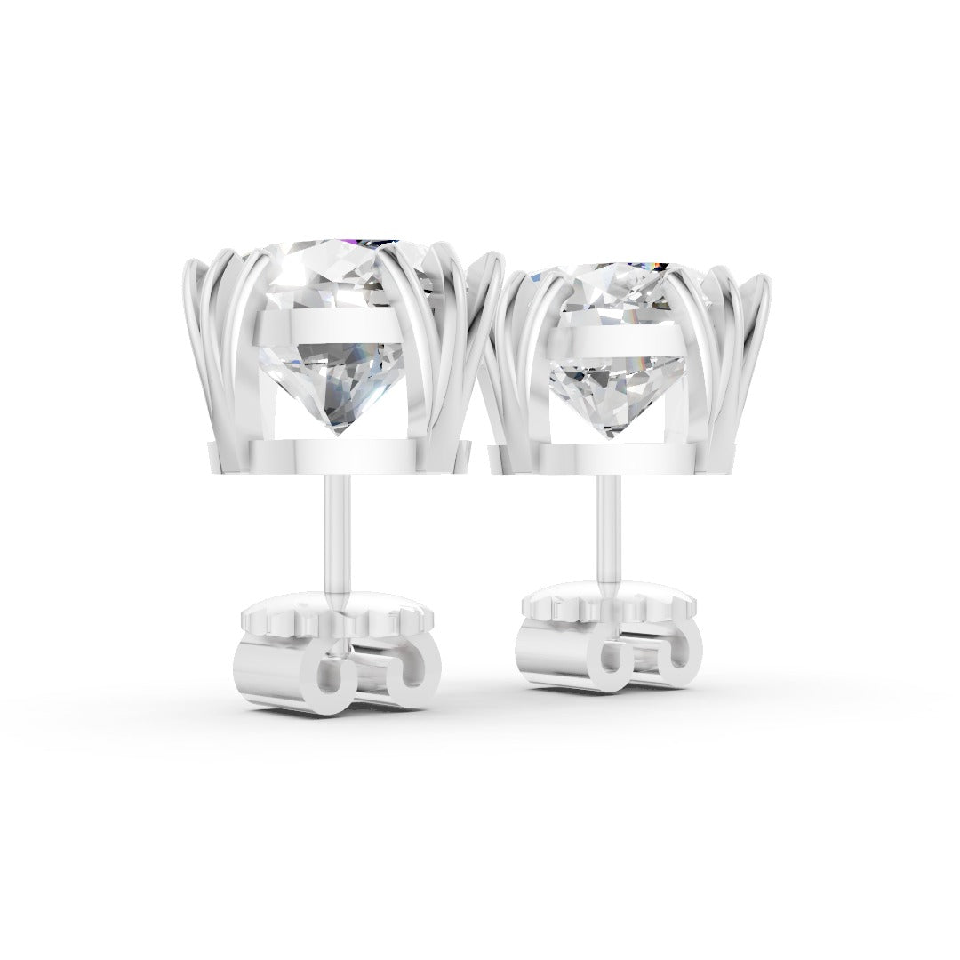 Oval Brilliant Lab Grown Diamond Stud Earrings