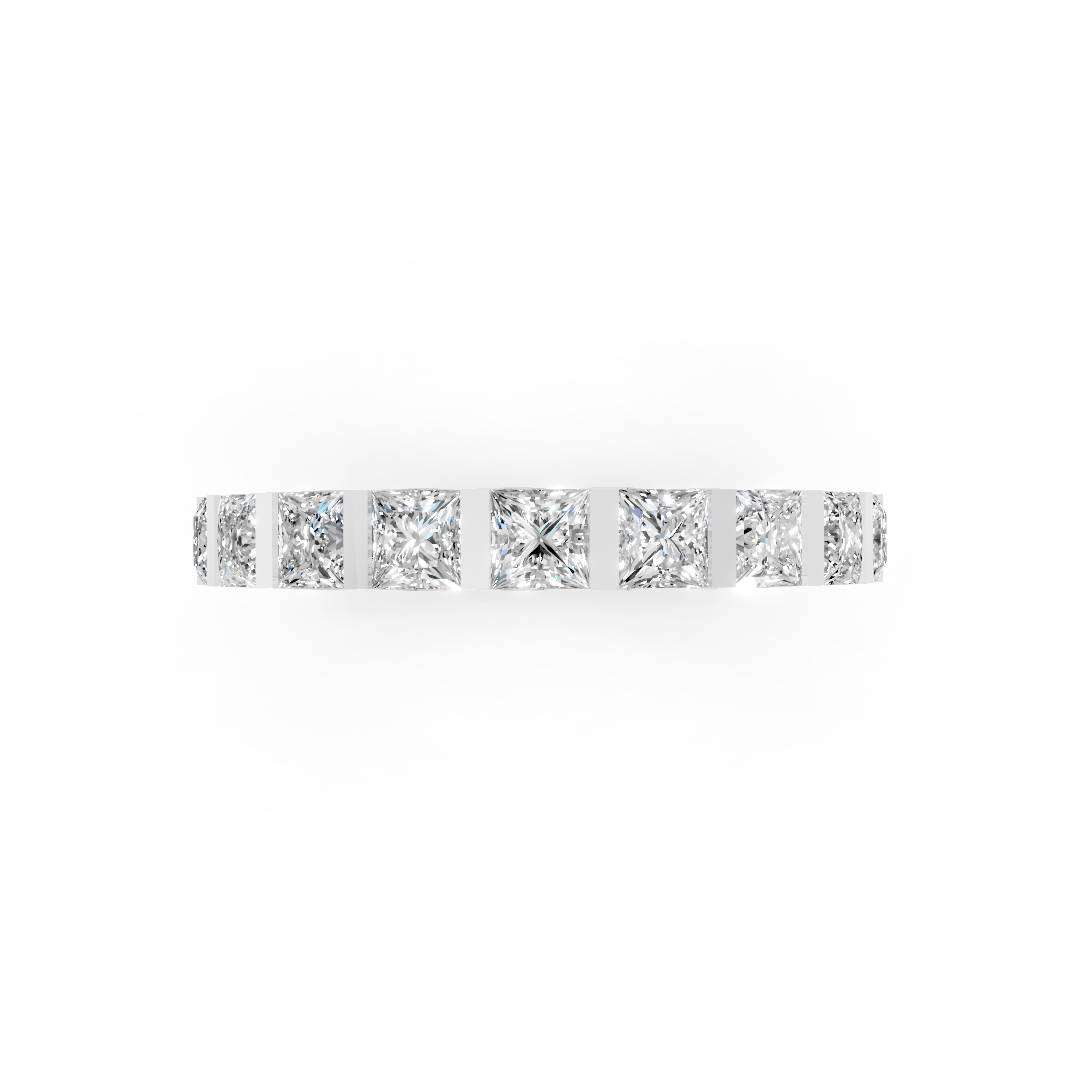 Princess Diamond Bar Set Full Eternity Band