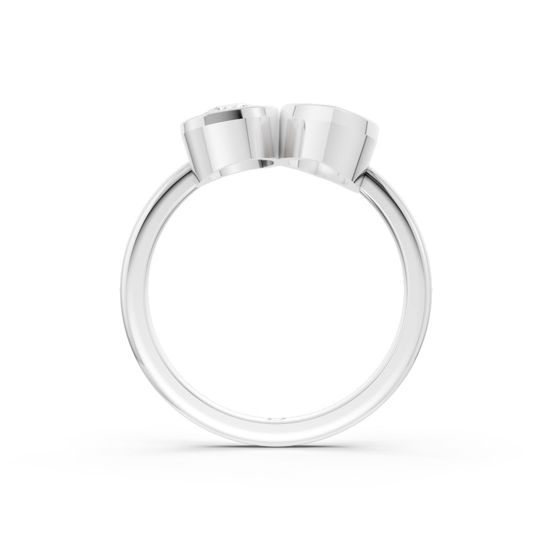 Toi at Moi Bezel Set Pear and Marquise Cut Diamond Anniversary Ring