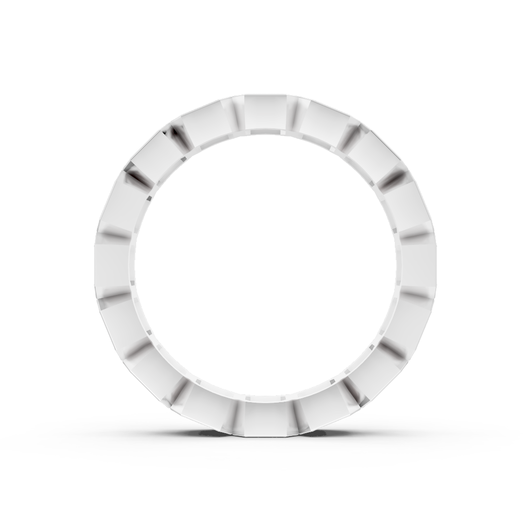 Asscher Diamond Bezel Set Eternity Band