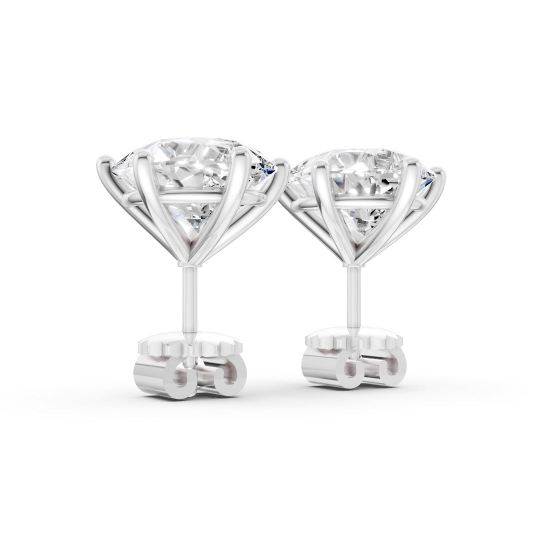 Pear Brilliant Cut Diamond Stud Earrings