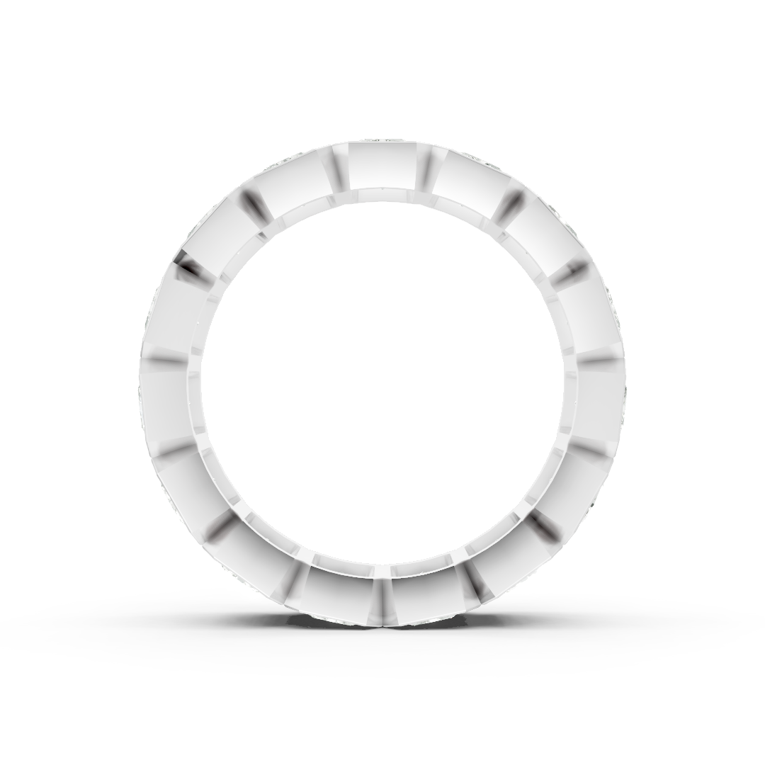Radiant Diamond Bezel Set Eternity Band