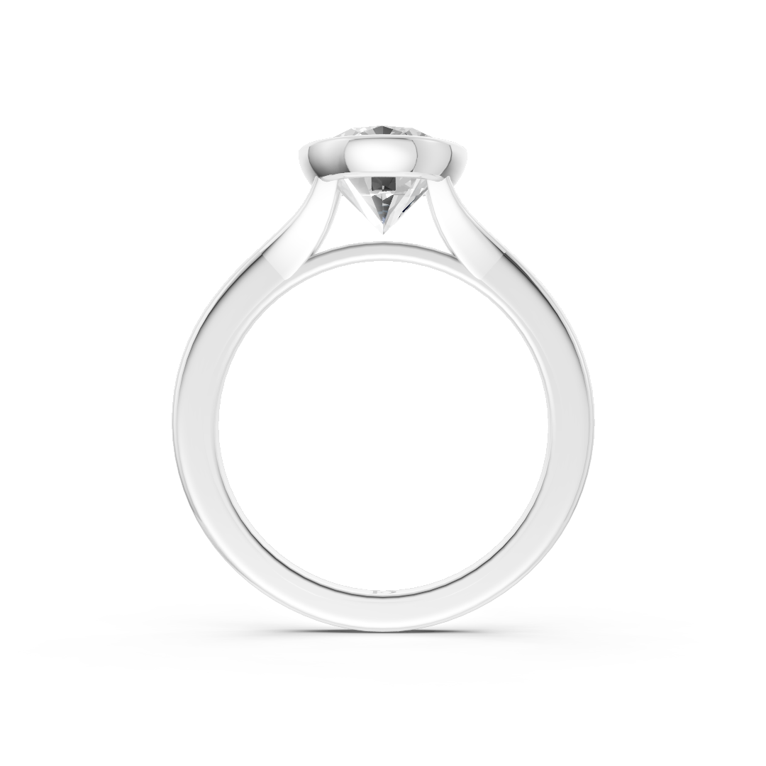 Oval Bezel Cathedral Shank Ring