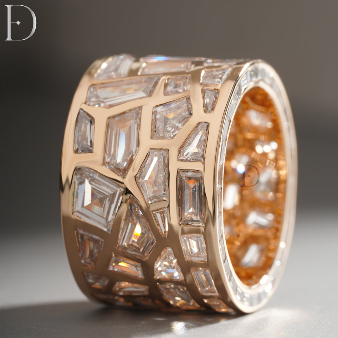 Broken Mirror Ring With Yellow Setting