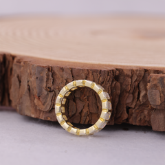 Emerald Cut Full Bezel Set Wedding Band