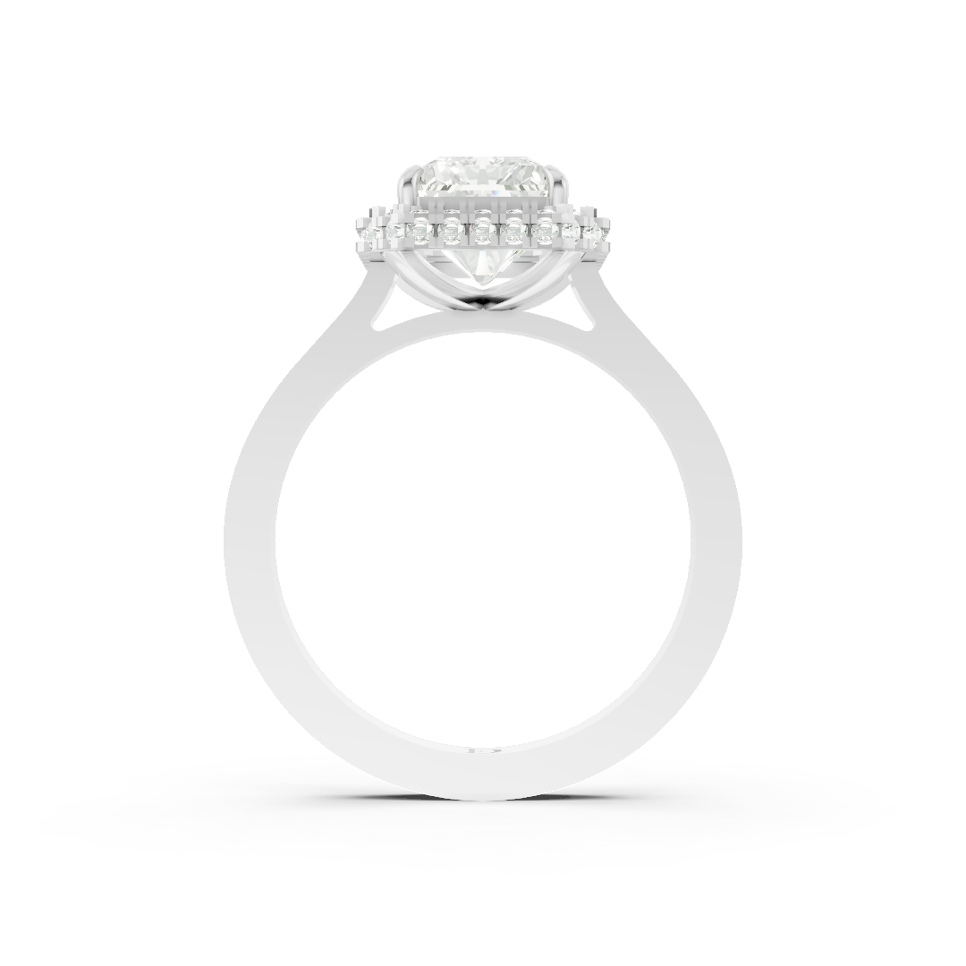 Radiant Diamond Double Halo Ring