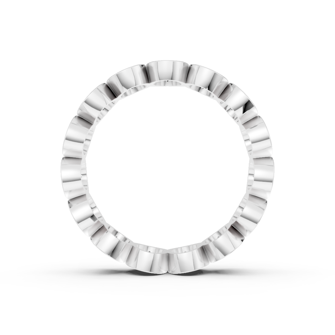 Oval Diamond Bezel Set Eternity Band