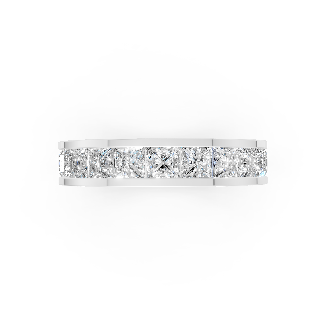 Princess Cut Channel Set Diamond Eternity Band
