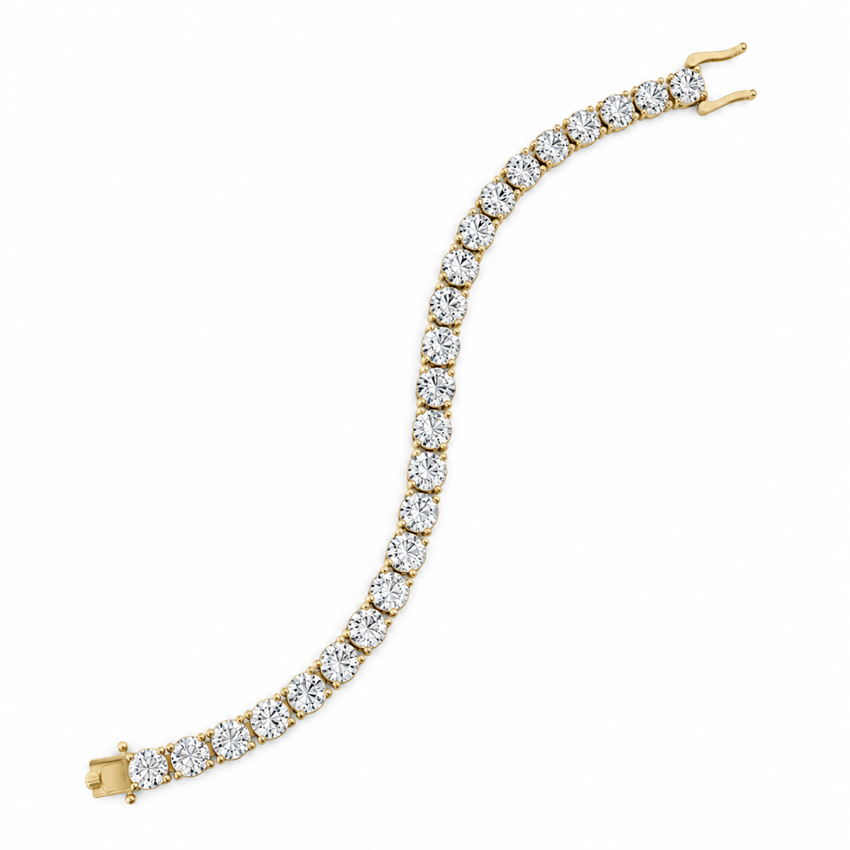 Round Cut Diamond Prong Setting Tennis Bracelet