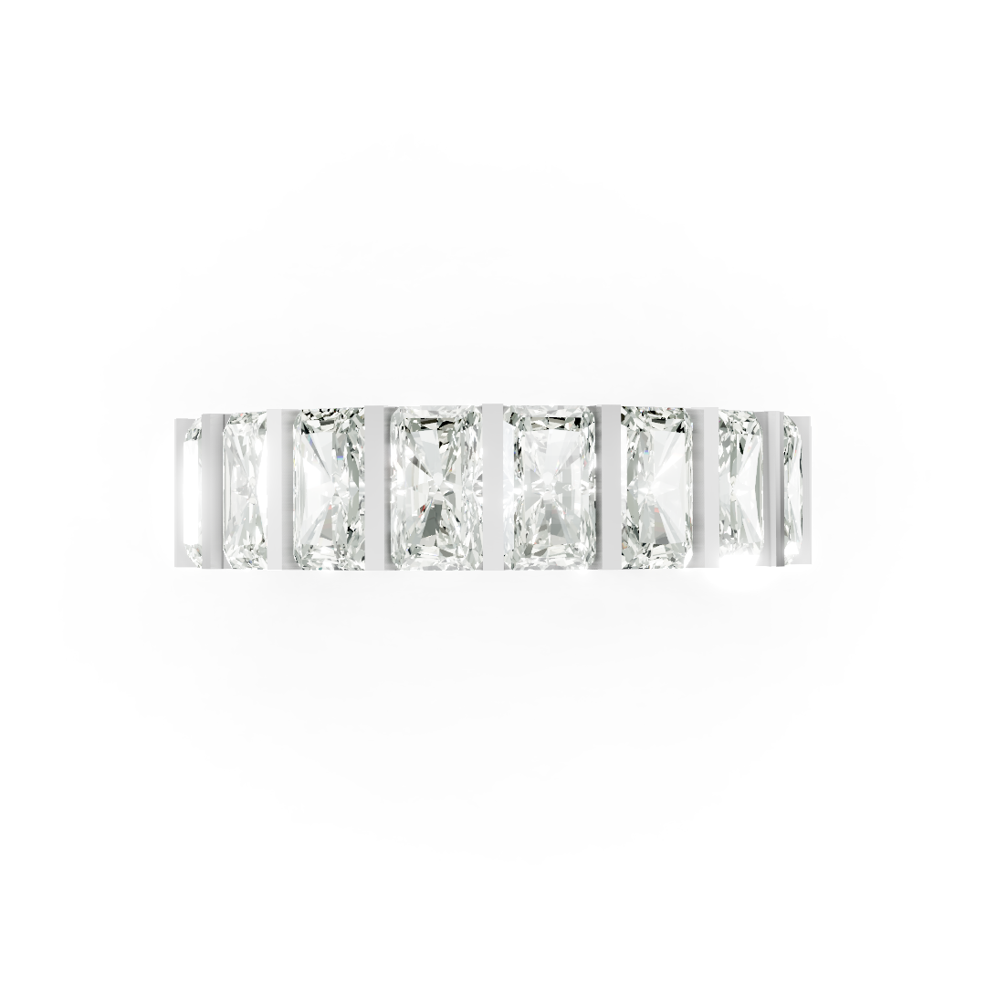 Radiant Diamond Bar Set Half Eternity Band
