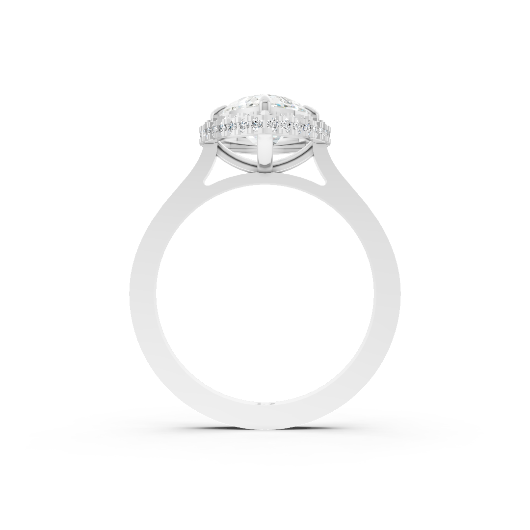 Marquise Diamond Double Halo Ring