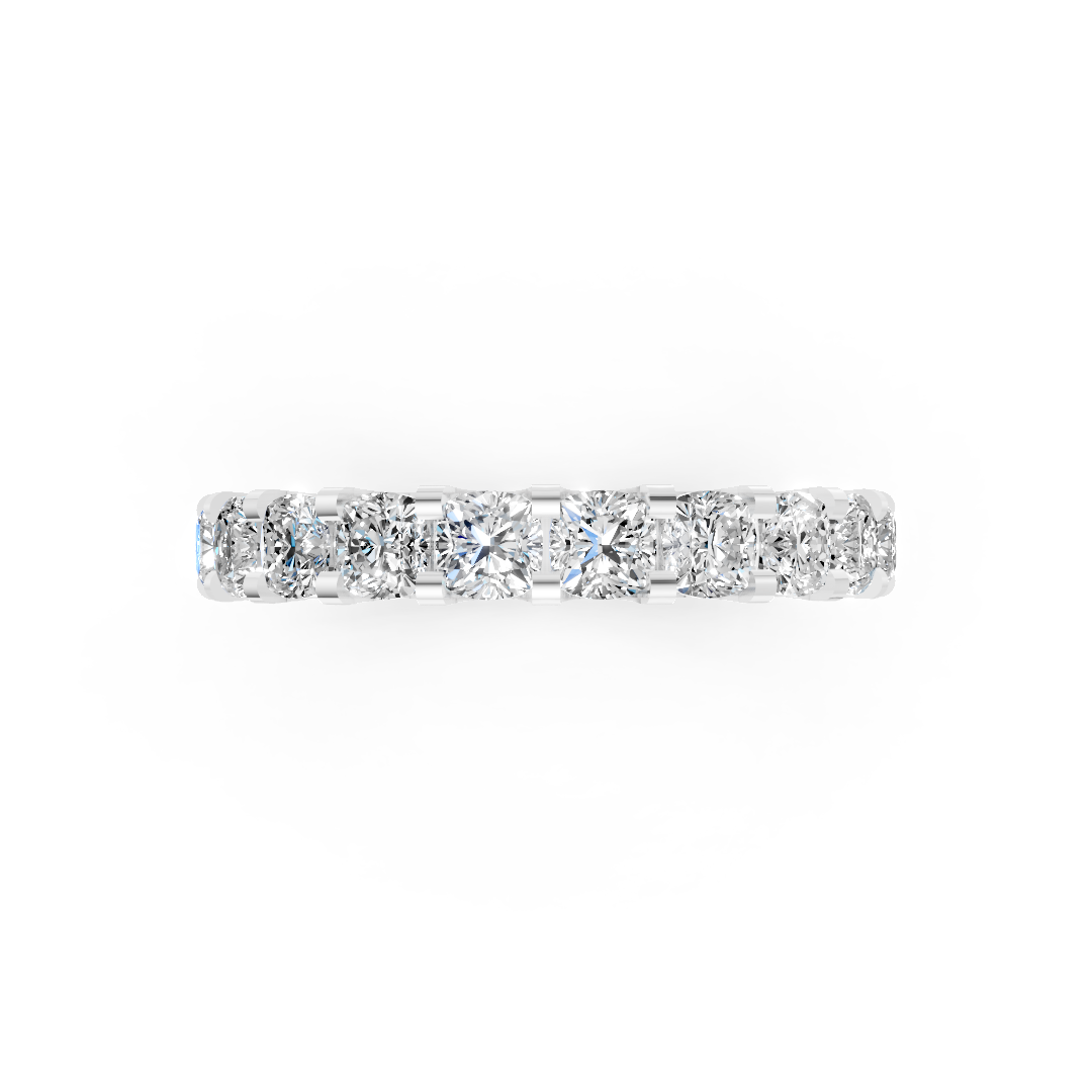 Cushion Diamond U Prong Full Eternity Band