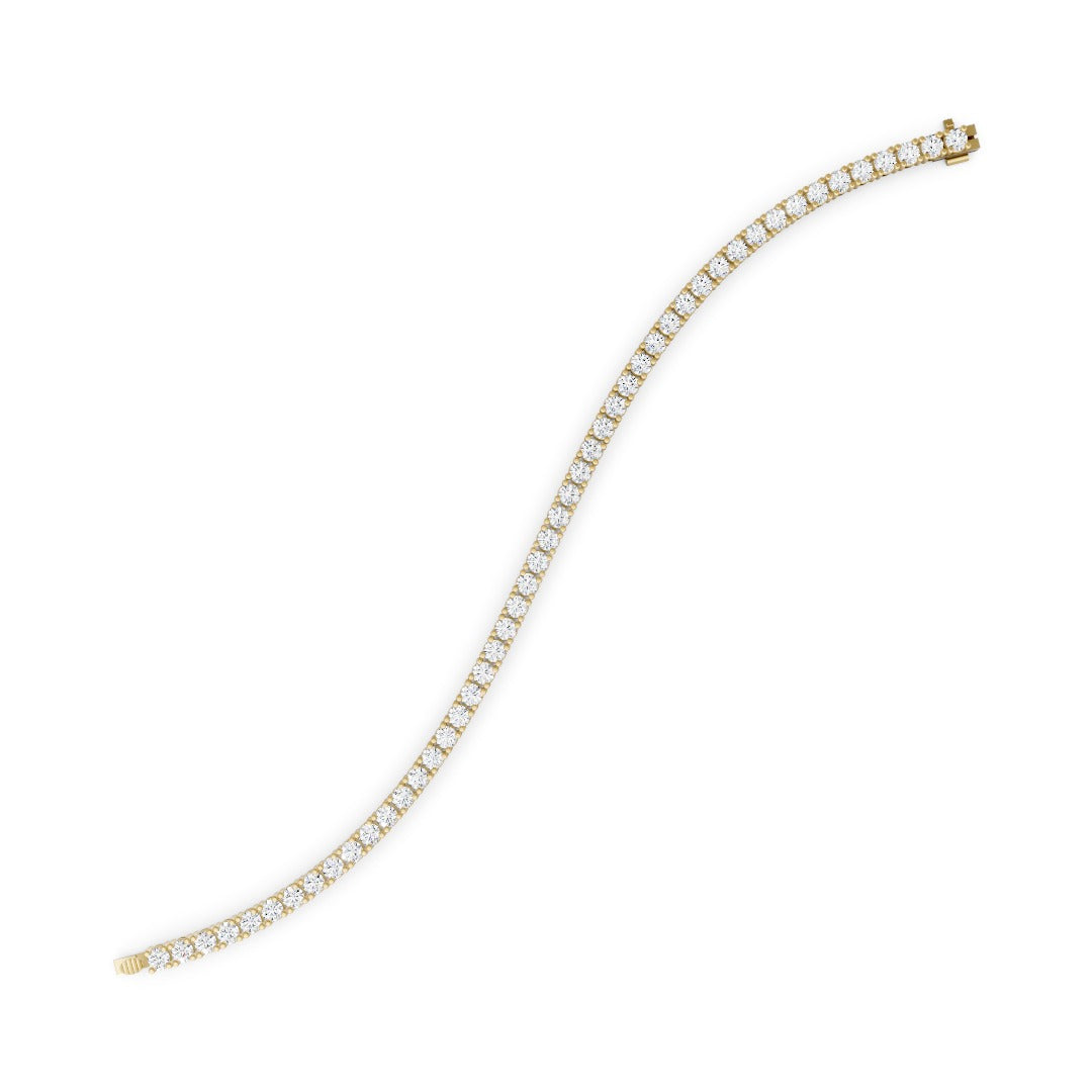 Round Cut Prong Setting Lab Diamond Bracelet